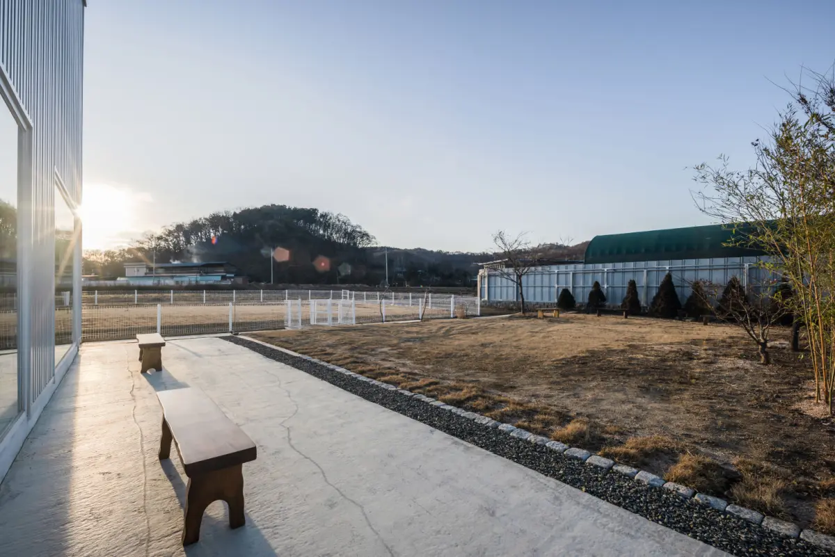 넓은 야외마당이 있는 자연친화 카페 OMONA